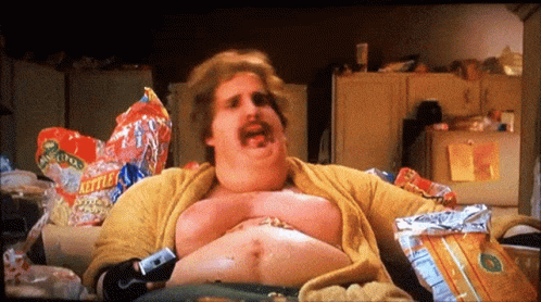 White Goodman Fat Suit animated GIF