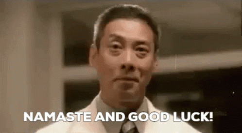 Namaste And Good Luck animated GIF