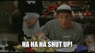 Ha Ha Ha Shut Up animated GIF