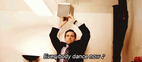 Everybody Dance Now The Office animated GIF