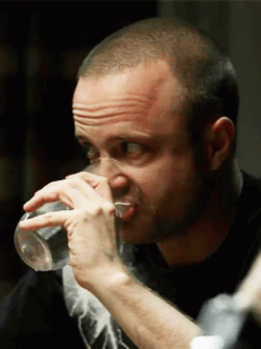 Walter Drinking Water animated GIF
