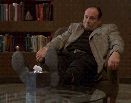 Tony Feet Up animated GIF