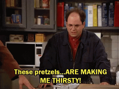 These Pretzels Are Making Me Thirsty animated GIF