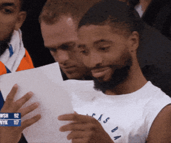 Mikal Bridges Statsheet Hand-Back animated GIF