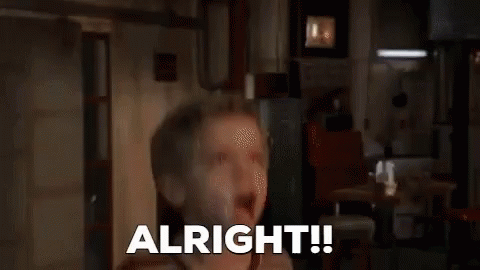Shouting Alright animated GIF