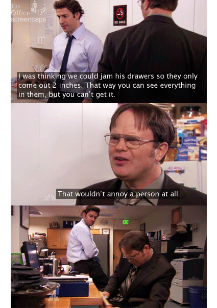 Jim vs. Dwight animated GIF