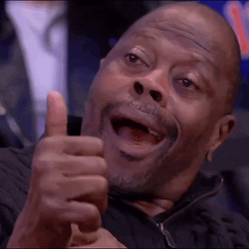 Patrick Ewing Thumbs Up animated GIF