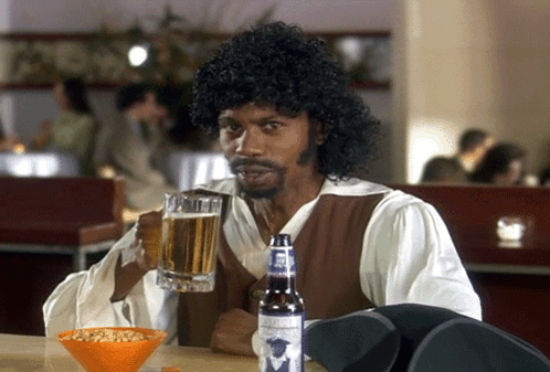 Samuel Jackson Beer animated GIF