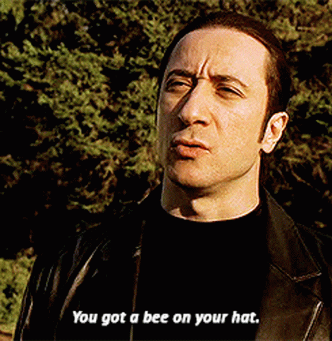 Bee On Your Hat animated GIF