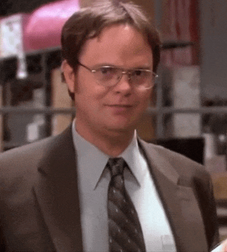 Dwight Grimace animated GIF