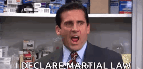 I Declare Martial Law animated GIF