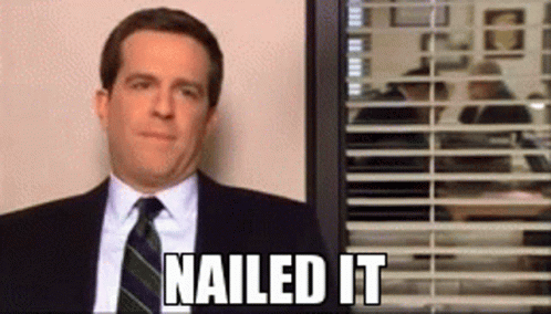 Andy Nailed It animated GIF
