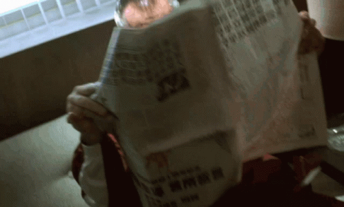 Paulie Newspaper animated GIF