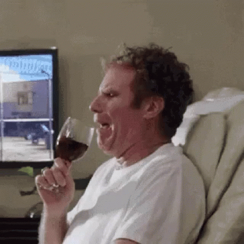 Crying With Wine animated GIF