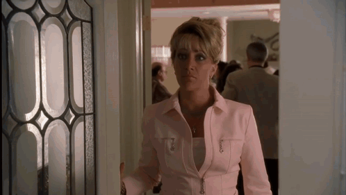 Carmela Door Shut animated GIF