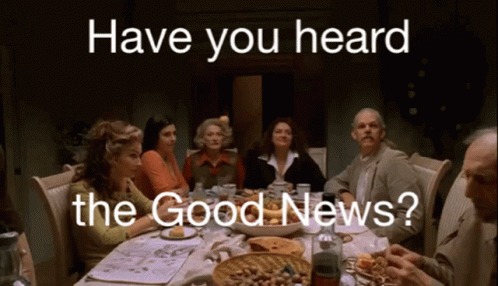 Good News Dinner animated GIF