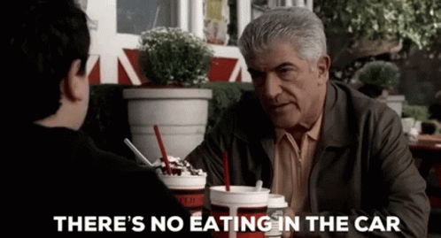 No Eating In The Car animated GIF