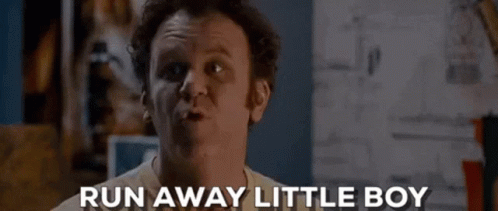 Run Away Little Boy animated GIF
