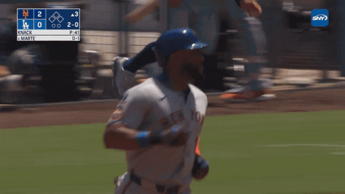 Starling Marte Home Run Point animated GIF