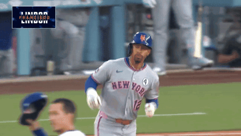 Francisco Lindor Home Run Swing animated GIF