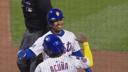 Luisangel Acuna Dugout Hug animated GIF