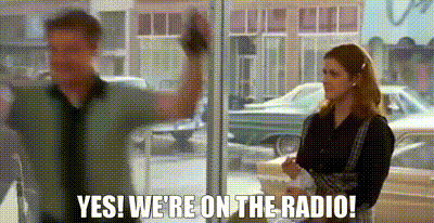 We're On The Radio animated GIF