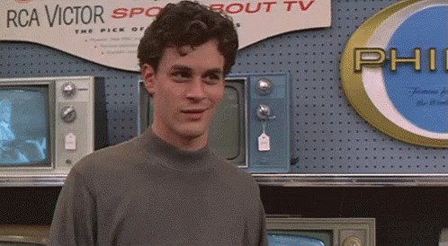 Guy Smirk animated GIF