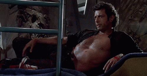 Ian Malcolm Reclines animated GIF