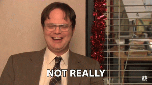 Dwight Not Really animated GIF