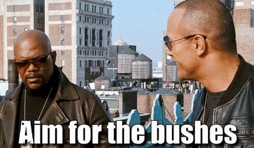 Aim For The Bushes animated GIF