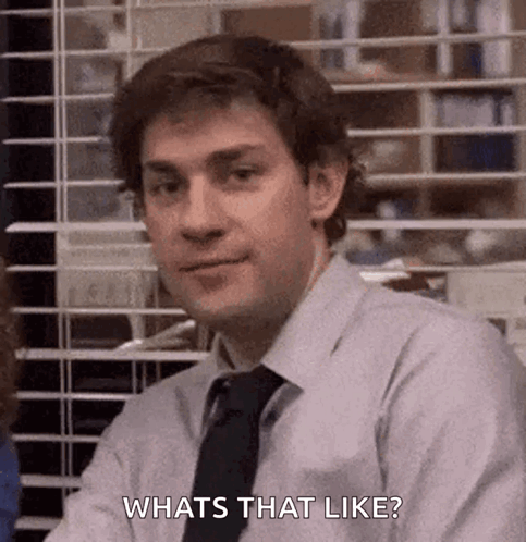 Jim Confused Side Eye animated GIF