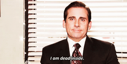 Dead Inside Michael Scott animated GIF