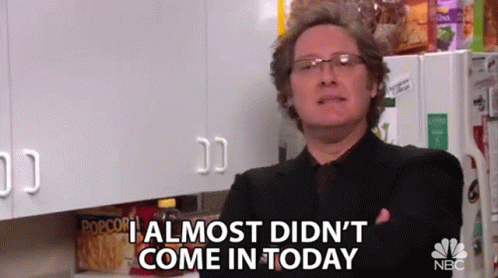 Robert Almost Didnt Come In animated GIF