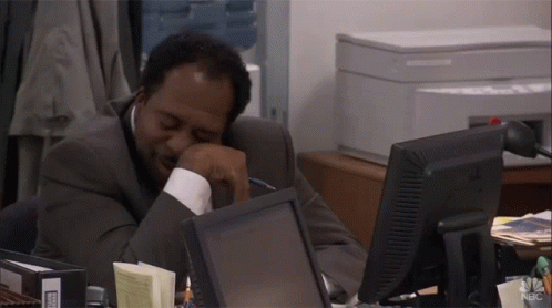 Stanley Laughing Tears animated GIF
