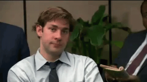 Jim Eye Roll animated GIF