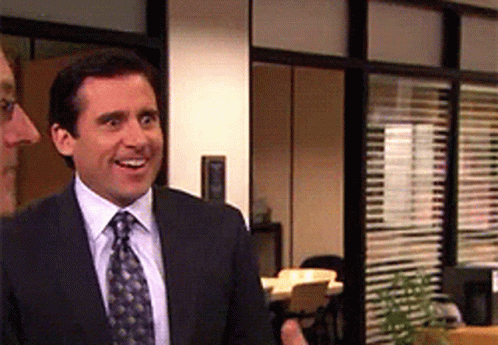 Michael Excited Face animated GIF