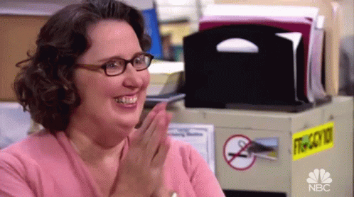 Phyllis Excited animated GIF