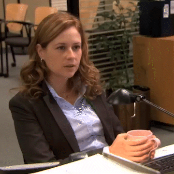 Pam Sips Tea animated GIF