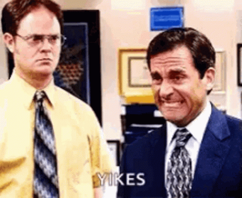 Michael Oh No Yikes animated GIF