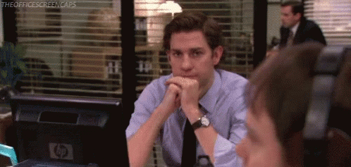 Jim Winking animated GIF