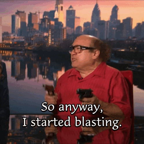 Frank Started Blasting animated GIF