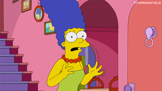 The Simpsons Reaction Marge Simpson animated GIF