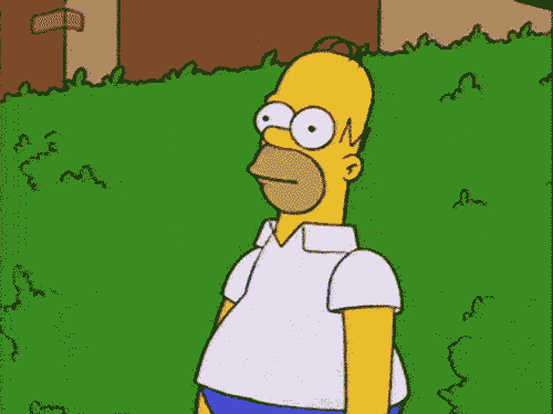 The Simpsons Scared Homer Simpson animated GIF
