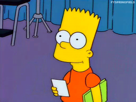 The Simpsons Reaction Bart Simpson animated GIF