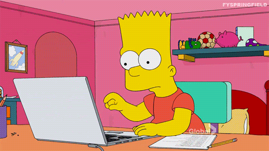 The Simpsons Reaction Bart Simpson animated GIF