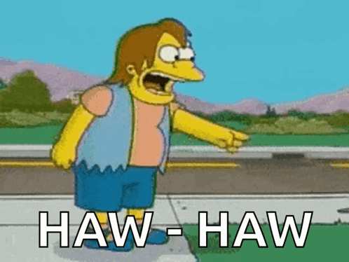 The Simpsons Nelson Muntz animated GIF