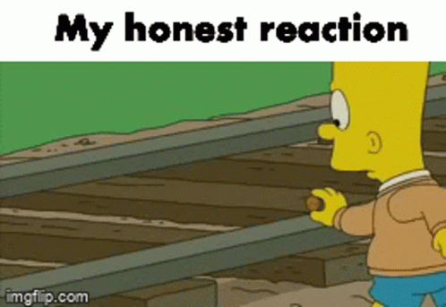 Bart Simpson My Honest Reaction animated GIF