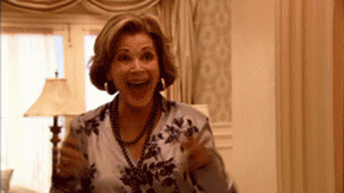 Jessica Walter in Arrested Development (2003), Happy and Playful reaction animated GIF