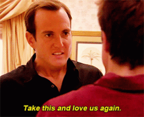 Will Arnett and Jason Bateman in Arrested Development (2003), Panicked and Awkward reaction animated GIF