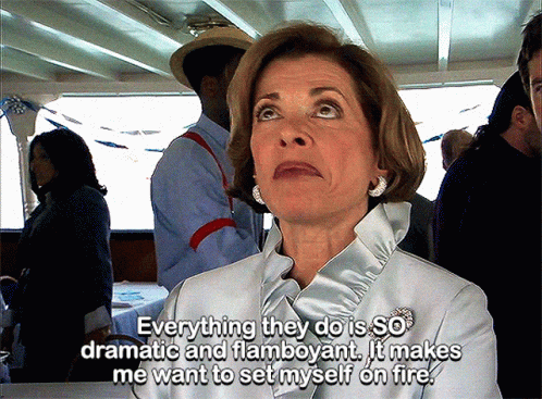 Jessica Walter in Arrested Development (2003), Awkward and Deadpan reaction animated GIF